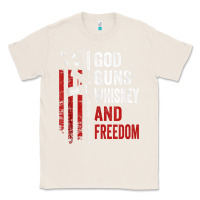 Natural God Guns Whiskey Freedom - Pro Gun American Flag Guns Arts Characters Classic Tee - maiPhamDesign