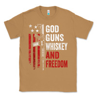 Toasted Coconut God Guns Whiskey Freedom - Pro Gun American Flag Guns Arts Characters Classic Tee - maiPhamDesign