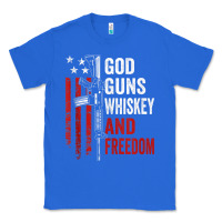 True Royal God Guns Whiskey Freedom - Pro Gun American Flag Guns Arts Characters Classic Tee - maiPhamDesign
