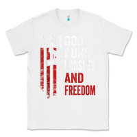 White God Guns Whiskey Freedom - Pro Gun American Flag Guns Arts Characters Classic Tee - maiPhamDesign