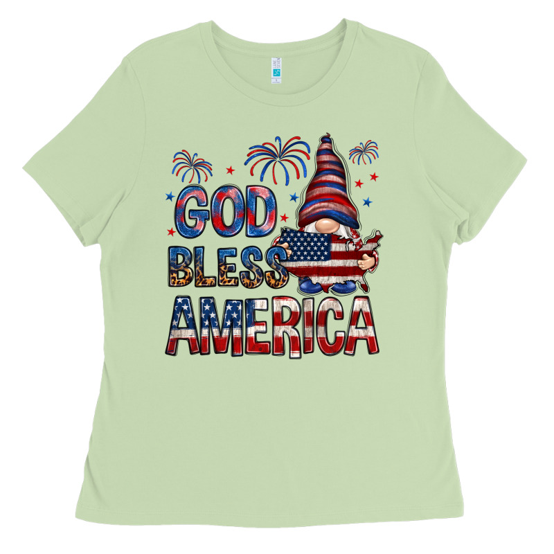 God Bless America With Gnome 4th Of July Ladies Tee by HowdyJamesFarm | Teevron