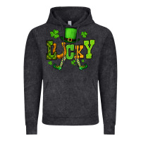 Vintage Black St. Patrick's lucky leprechaun Vintage Hoodie - OliviaCreatesArt