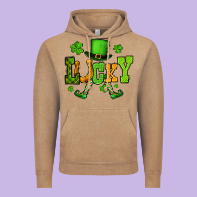 St. Patrick's Lucky Leprechaun Vintage Hoodie Designed By Oliviacreatesart