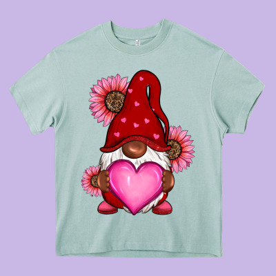 Valentine's Day Afro Gnome Heavy Core Tee Designed By Ranaportraitstore