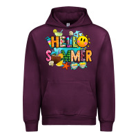 Mauve Wine hello summer Urban Hoodie - JahusDesignShop
