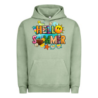 Pigment Oil Green hello summer Urban Hoodie - JahusDesignShop