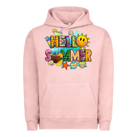 Pigment Salmon hello summer Urban Hoodie - JahusDesignShop