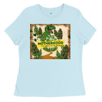 Baby Blue motherhood is a walk in the park Ladies Tee - TumblerDesignByShophia