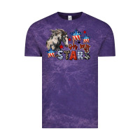 Cloud Purple Oh my stars horse 4th of july Vintage Tee - CowGirlArtShop