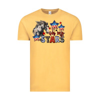 Vintage Mustard Oh my stars horse 4th of july Vintage Tee - CowGirlArtShop