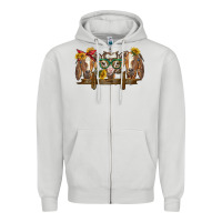 Dove Grey western goats Zipper Hoodie - BarkalooDesign