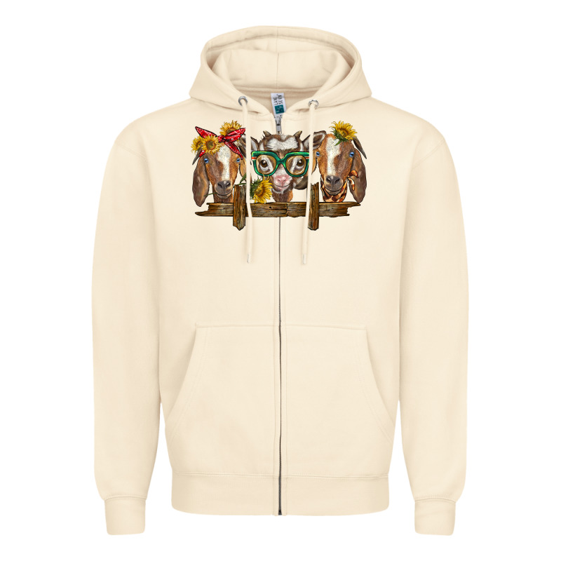 Western Goats Zipper Hoodie by BarkalooDesign | Teevron