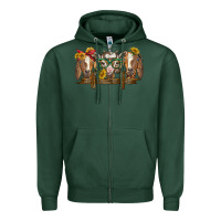 Sports Green western goats Zipper Hoodie - BarkalooDesign