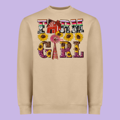 Western Farm Girl Heavyweight Sweatshirt Designed By Artiststas