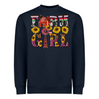 Navy western farm girl Heavyweight Sweatshirt - Artiststas