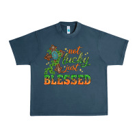 Midnight Navy Not lucky just Blessed with Cross St. Patricks day Urban Heavy Tee - HowdyJamesFarm
