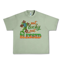 Oil Green Not lucky just Blessed with Cross St. Patricks day Urban Heavy Tee - HowdyJamesFarm