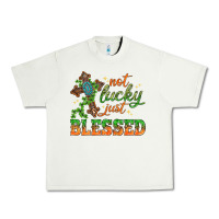 Pistachio Not lucky just Blessed with Cross St. Patricks day Urban Heavy Tee - HowdyJamesFarm