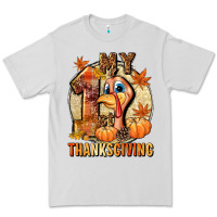 Dove Grey My 1st Thanksgiving Premium Tee - NancyCooperArtShop