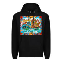 Black happy thanksgiving Premium Hoodie - CowhideDigitalArt