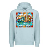 Blue Mist happy thanksgiving Premium Hoodie - CowhideDigitalArt