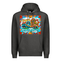 Charcoal Heather happy thanksgiving Premium Hoodie - CowhideDigitalArt