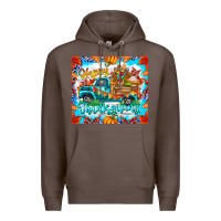 Coffee happy thanksgiving Premium Hoodie - CowhideDigitalArt