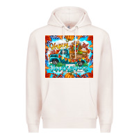 Pale Pink happy thanksgiving Premium Hoodie - CowhideDigitalArt