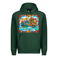 Sports Green happy thanksgiving Premium Hoodie - CowhideDigitalArt