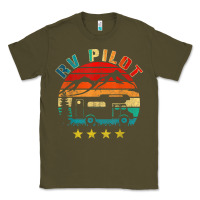 Army Green rv pilot camping funny vintage motorhome travel vacation t shirt Classic Tee - maiPhamDesign