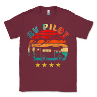 Burgundy rv pilot camping funny vintage motorhome travel vacation t shirt Classic Tee - maiPhamDesign