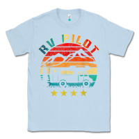 Dusty Blue rv pilot camping funny vintage motorhome travel vacation t shirt Classic Tee - maiPhamDesign