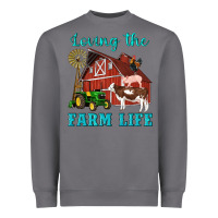 Storm western loving the farm life barn cow pig rooster tractor wind wheel Heavyweight Sweatshirt - Artiststas