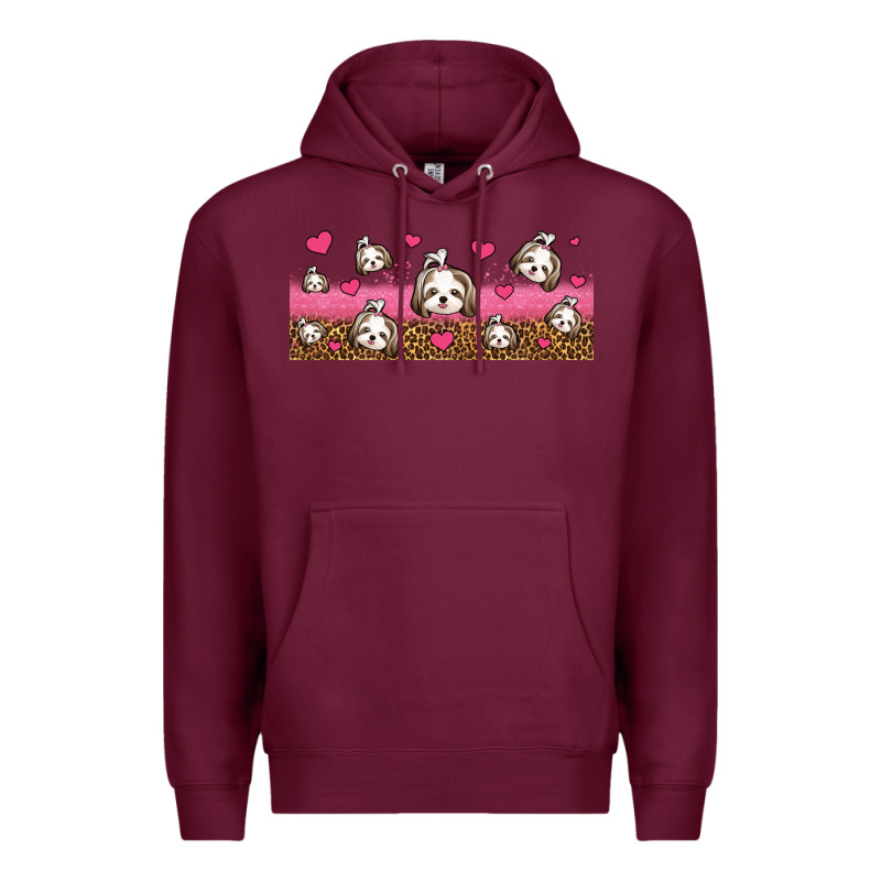 Shih Tzu Dogs Libbey Glass Premium Hoodie by Jasminsmagicworld | Teevron