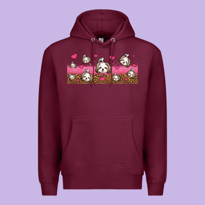 Shih Tzu Dogs Libbey Glass Premium Hoodie Designed By Jasminsmagicworld
