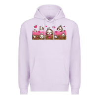 Lilac shih tzu dogs libbey glass Premium Hoodie - Jasminsmagicworld