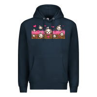 Navy shih tzu dogs libbey glass Premium Hoodie - Jasminsmagicworld