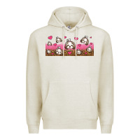 Oatmeal Heather shih tzu dogs libbey glass Premium Hoodie - Jasminsmagicworld