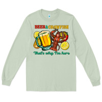 Matcha Beer&crawfish that's why i'm here Long Sleeve Tee - FaDigitalArtStudio