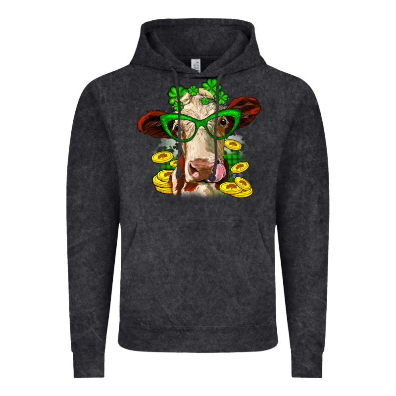 St. Patrick's Day Cow Vintage Hoodie by OliviaCreatesArt | Teevron