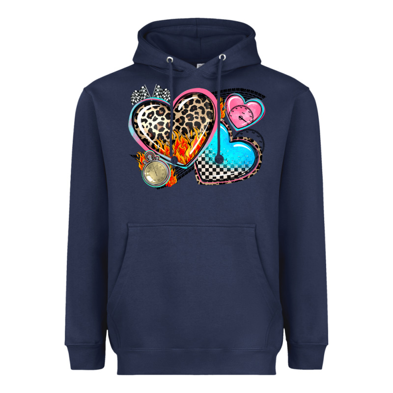 Western Leopard  Racing  Hearts Heavyweight Hoodie by AdoDesignShop | Teevron