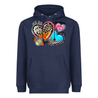 Navy western leopard  racing  hearts Heavyweight Hoodie - AdoDesignShop