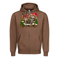 Chestnut Christmas donkeys Zipper Hoodie - BarkalooDesign