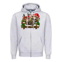 Heather Grey Christmas donkeys Zipper Hoodie - BarkalooDesign