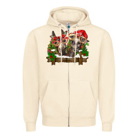 Sandshell Christmas donkeys Zipper Hoodie - BarkalooDesign