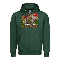 Sports Green Christmas donkeys Zipper Hoodie - BarkalooDesign