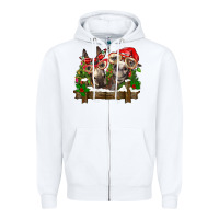 White Christmas donkeys Zipper Hoodie - BarkalooDesign