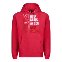 Cardinal God Guns Whiskey Freedom - Pro Gun American Flag Guns Arts Characters Premium Hoodie - maiPhamDesign