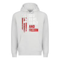 Dove Grey God Guns Whiskey Freedom - Pro Gun American Flag Guns Arts Characters Premium Hoodie - maiPhamDesign