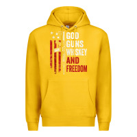 Lemon God Guns Whiskey Freedom - Pro Gun American Flag Guns Arts Characters Premium Hoodie - maiPhamDesign